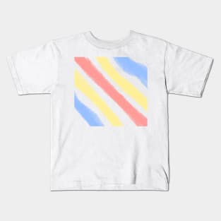 Colorful watercolor stripes art Kids T-Shirt